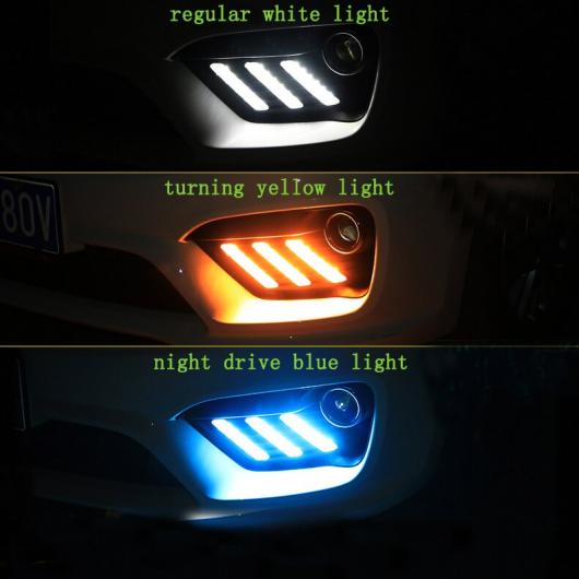 適用: 起亜 リオ K2 2017 2018 イエロー チューニング シグナル スタイル リレー 防水 ABS DRL 12V LED デイタイムランニングライト デイライト AL-HH-1511 AL 適用: 起亜 リオ K2 2017 2018 イエロー チューニング シグナル