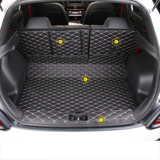 ファイバ レザー トランク マット フロア マット 適用: ヒュンダイ エンシノ コナ 2018 2019 2020 4 ピース AL-FF-3924 AL