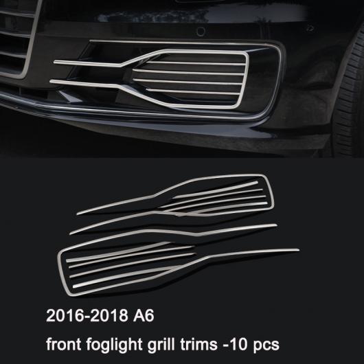 ステンレス スチール フロント リア フォグライト ストリップ トリム 適用: アウディ A4 A3 A6 Q3 Q5 Q7 9 AL-FF-4034 AL