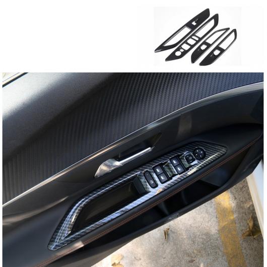 ステンレス スチール ABS ウインドウ コントロール パネル 適用: プジョー 3008 5008 アクセサリー カーボンファイバー ABS AL-FF-4351 ALの通販は