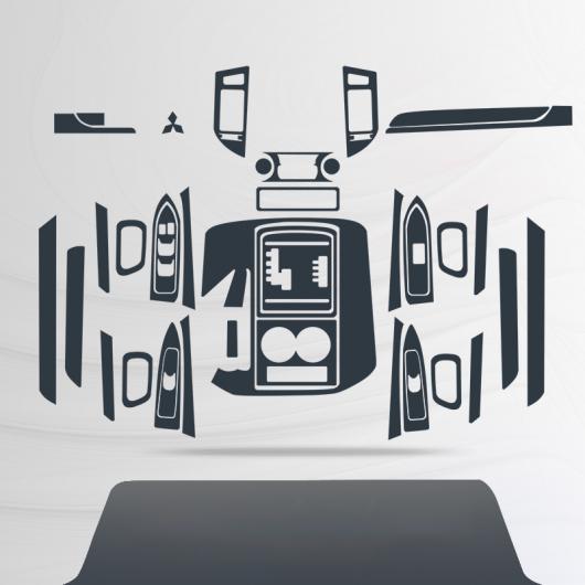 TPU トランスペアレント インテリア フィルム 保護 ステッカー 適用: 三菱 パジェロ V97 2018 2019 フル セット 38個 AL-FF-4619 AL