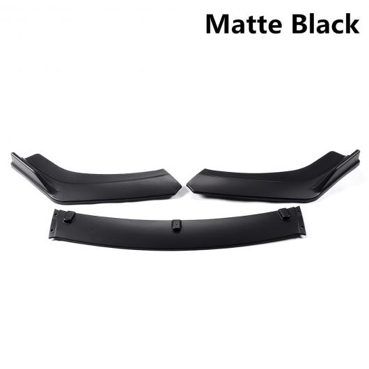 3ピース ユニバーサル フロント ロワー バンパー リップ スポイラー ボディ キット 適用: ホンダ シビック セダン 4DR 2016-2018 カーボンファイバー 調/ブラック タイプA AL-II-0036 AL