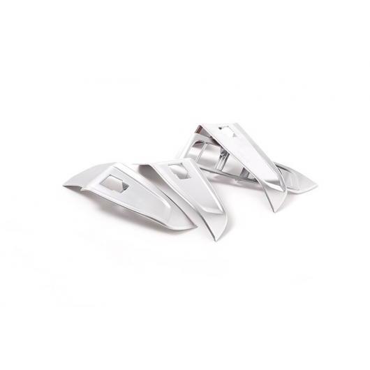 AL 適用: BMW 3シリーズ G20 2019 2020 インナー ドア アームレスト ウインドウ リフト ボタン パネル カバー トリム ABS カーボン 調/シルバー クローム 4ピース シルバー AL-II-0307の通販は