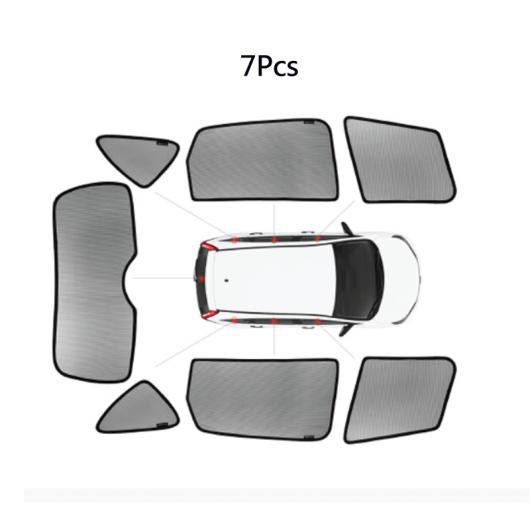 ウインドウ サンシェード メッシュ シェード ブラインド カスタム 適用: BMW X5-X6 F15 F16 E53 E70 E71 F01 7ピースセット AL-II-0828 A