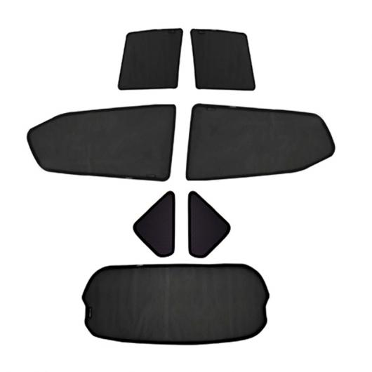 適用: ディスカバリー スポーツ/ディスカバリー 4/ディスカバリー 5/レンジ ローバー/ROVER イヴォーク ブラック サイド ウインドウ サンシェード メッシュ シェード 7ピースセット AL-II-1533 AL