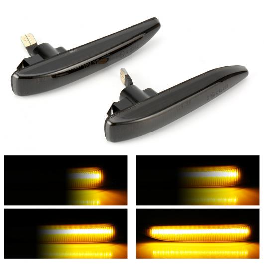2ピース LED サイド マーカー ライト ダイナミック フロー シーケンシャル インジケーター ランプ オート ウインカー 適用: BMW 7シリーズ E65 E66 E67 シーケンシャル AL-II-1789 AL