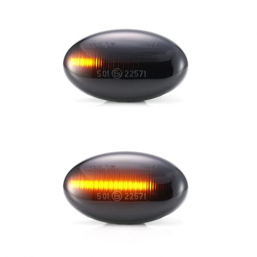 2ピース ダイナミック LED サイド マーカー ライト リピーター シグナルライト 適用: メルセデス ベンツ スマート/SMART W450 W452 Aクラス W168 ヴィト W639 W447 シーケンシャル AL-II-1865 AL