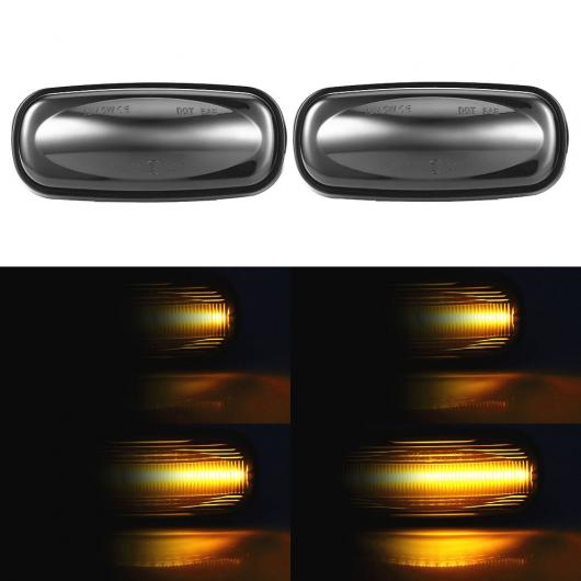 2ピース LED ダイナミック サイド マーカー ライト フロー ウインカー シーケンシャル 適用: ランドローバー/LAND ローバー/ROVER ディスカバリー 2 ディフェンダー シーケンシャル AL-II-1968 AL