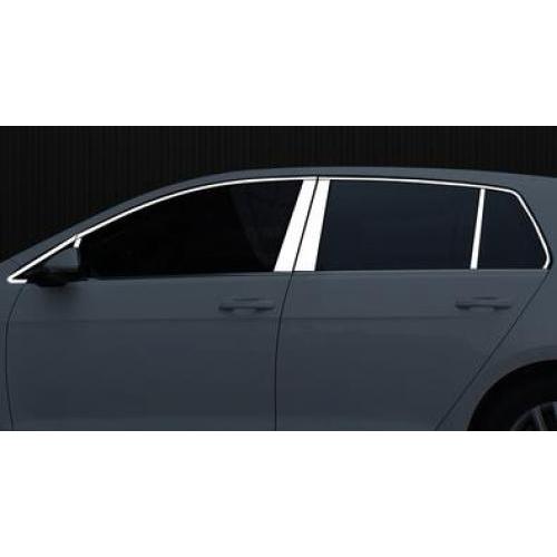 ステンレス スチール ガラス ウインドウ ガーニッシュ ピラー 中央列 ストリップ トリム 適用: VW フォルクスワーゲン/VOLKSWAGEN ゴルフ7 ゴルフ 7 2014-2018 タイプ004 AL-II-2265 AL