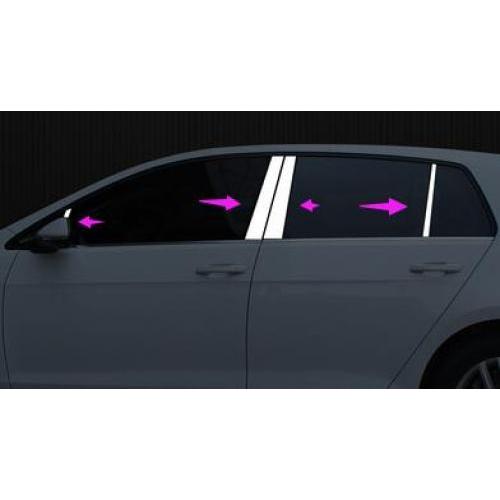 ステンレス スチール ガラス ウインドウ ガーニッシュ ピラー 中央列 ストリップ トリム 適用: VW フォルクスワーゲン/VOLKSWAGEN ゴルフ7 ゴルフ 7 2014-2018 タイプ003 AL-II-2265 AL