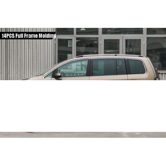 A セット ウインドウ ピラー ウインドウ シル モールディング トリム 適用: VW トゥーラン 2008-2015 14ピース AL-II-2306 AL 外装