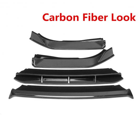 4ピース フロント バンパー リップ スプリッタ ボディ キット スポイラー 適用: ホンダ アコード 10th 2018-19 スポーツ カーボン調 AL-II-3231 AL 24,593円