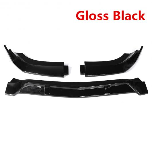 3ピース W204 バンパー リップ フロント スプリッタ スポイラー ディフューザー プロテクター カバー トリム 適用: メルセデス ベンツ 2008-2014 ピアノブラック AL-II-3333 AL