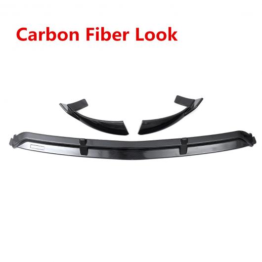 3ピース フロント バンパー スプリッタ リップ チン スポイラー ボディ キット ディフューザー プロテクター ガード 適用: メルセデス ベンツ GLC X253 2016-2019 カーボン調 AL-II-3519 ALの通販は