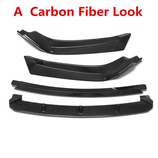 4ピース バンパー フロント バンパー リップ スプリッタ ディフューザー リップ ボディ キット スポイラー プロテクター 適用: ホンダ シの通販は