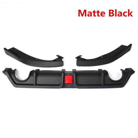 3ピース リア バンパー ディフューザー スプリッタ リップ スポイラー バンパー ガード プロテクター 適用: ホンダ シビック 2016 2019 マットブラック AL-II-3893 ALの通販は外装