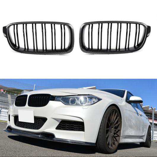 カーボンファイバー フロント グリル 適用: BMW F30 F35 328i 335i 2012-2018 タイプ001 AL-JJ-2792 ALの通販は 15,128円
