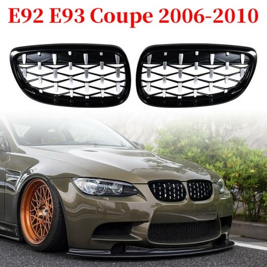 フロント グリル フロント フード グリル 適用: BMW 3シリーズ E92 E93 クーペ 2006-2010 光沢ブラック + クローム シルバー ブラック AL-JJ-2827 AL