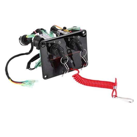 12V デュアル エンジン キー スイッチ パネル メイン スイッチ コントロール アセンブリ 適用: ヤマハ 船外機 エンジン 6K1-82570-13-00 タイプ001 AL-JJ-3092 AL
