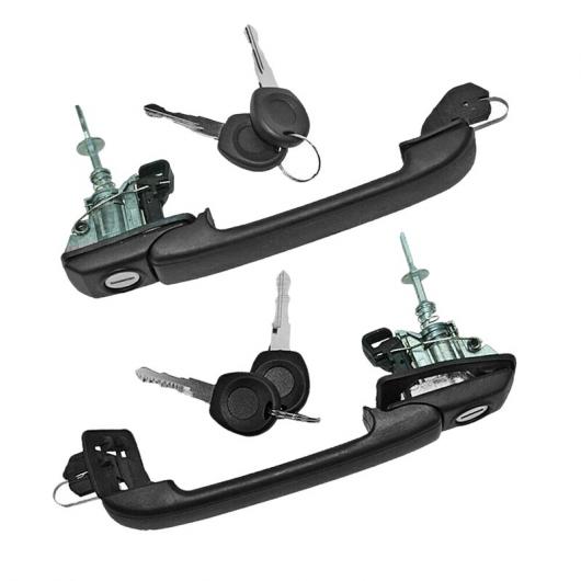 2ピース フロント 左 右 ドア ハンドル 適用: ゴルフ ジェッタ MK3 III VR6 1H0837207B 1H0837207C タイプ001 AL-JJ-3325 AL