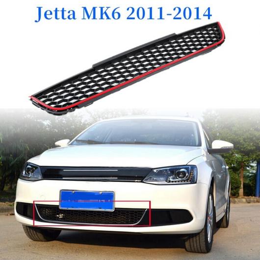 レッド フロント バンパー ハニカム ロワー インテーク グリル アセンブリ 適用: ジェッタ MK6 セダン 2011-2014 タイプ001 AL-JJ-3675 AL