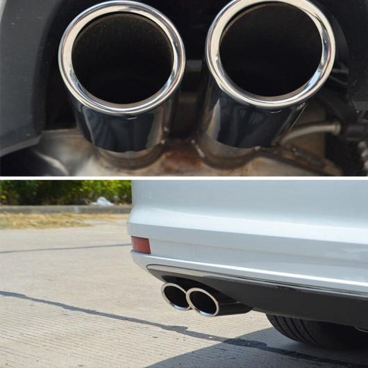 2PC スチール エキゾースト マフラー チップ テール パイプ トリム カバー 適用: ジェッタ MK6 1.4T ゴルフ 6 MK7 ボーラ シロッコ ティグアン A4 Q5 タイプ001 AL-JJ-4088 ALの通販は