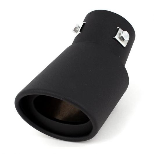 60mm オーバル カーブ チップ エキゾースト サイレンサー リア チューブ ブラック タイプ001 AL-JJ-4410 AL