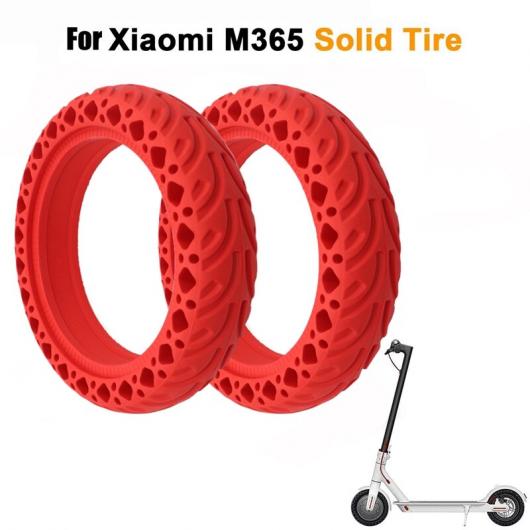 ラバー 固体 タイヤ 適用: シャオミ ミジア M365/ナインボット 8.5インチ 電動 スクーター ハニカム ショック アブソーバー ダンピング タイヤ レッド AL-JJ-4818 AL