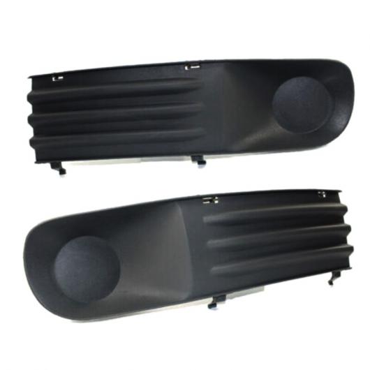 2ピース フロント バンパー グリル 左 & 右 フォグライト ホール 適用: トランスポーター T5 2003-2010 ブラック AL-JJ-5315 AL