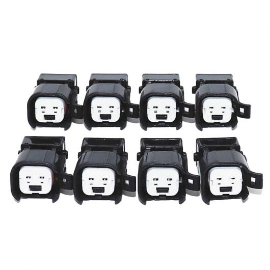 AL 8ピース フューエル インジェクター コネクタ アダプタ LS1 EV1 EV6 EV14 USCAR LS2 LS3 LSX LT1 ブラック AL-JJ-5709