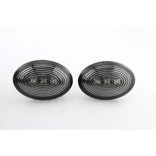 2ピース ミニ/MINI（BMW） LED サイド マーカー ライト ランプ 適用: ミニ/MINI（BMW） クーパー R56 R55 R57 R58 R59 ホワイト アンバー ストライプ レンズ AL-JJ-5842 AL
