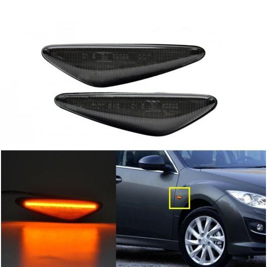 ダイナミック アンバー LED フロント サイド マーカー ライト 適用: マツダ MX-5 MX-6 16-アップ RX8 09-12 日産 ラフェスタ ハイウェイ スター クリア レンズ・スモーク レンズ AL-JJ-5846 AL