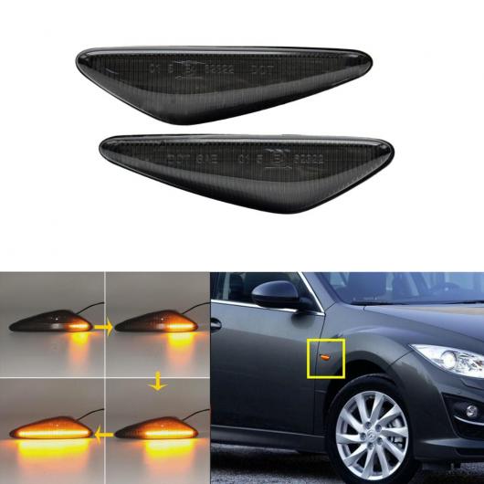ダイナミック アンバー LED フロント サイド マーカー ライト 適用: マツダ MX-5 MX-6 16-アップ RX8 09-12 日産 ダイナミック クリア レンズ・ダイナミック スモーク レンズ AL-JJ-5846 AL