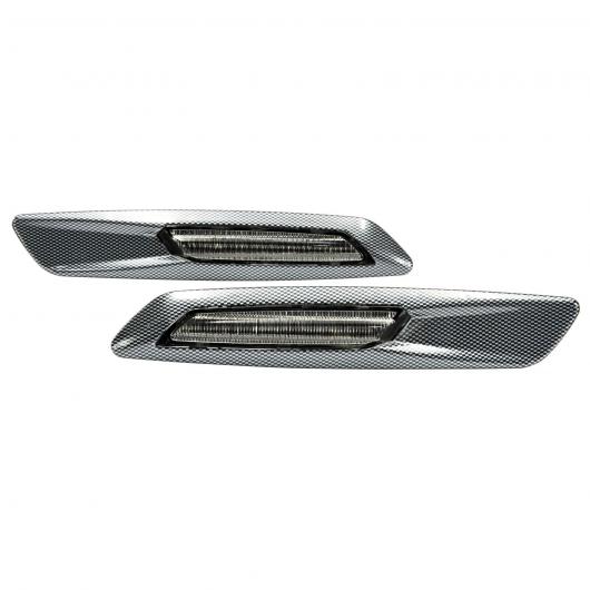スモーク クリア レンズ 3D カーボン フィニッシャー ホワイト/アンバー LED サイド マーカー ランプ 適用: BMW 1 3 5シリーズ E60 E80 E82 E90 クリア レンズ・スモーク レンズ AL-JJ-5852 AL 13,130円