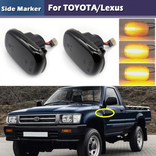 LED ダイナミック サイド マーカー ターンシグナルライト 適用: トヨタ カローラ ハリアー ヤリス ヴィッツ ダイナミック クリア レンズ・ダイナミック スモーク レンズ AL-JJ-5877 AL 9,982円