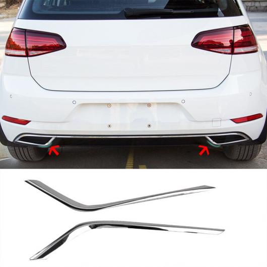 リア エキゾースト パイプ マフラー 装飾 カバー トリム 適用: ゴルフ 7 MK7 2018 シルバー AL-JJ-5910 AL
