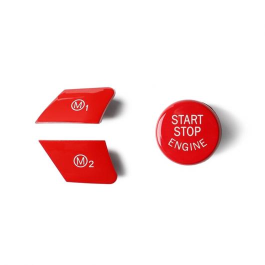 エンジン スタート ストップ オフ ボタン ステアリング ホイール M1 M2 ボタン 適用: BMW F15 F16 F80 F82 スイッチ レッド AL-JJ-6072 AL