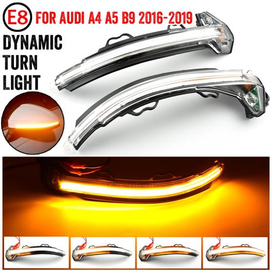 適用: アウディ/AUDI A4 S4 RS4 B9 2016 2017＆A5 S5 RS5 2017 LED サイド ウイング バックミラー インジケーター ウインカー リピーター ブラック・クリスタル ホワイト AL-JJ-6755 AL