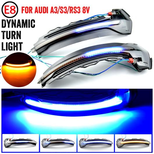 適用: アウディ/AUDI A3 8V S3 RS3 2013 2014 2015 2016 2017 2018 2019 2020 LED ダイナミック ターンシグナルライト 流れる ウインカー ライト ブルー×イエロー AL-JJ-6840 ALの通販は 12,074円