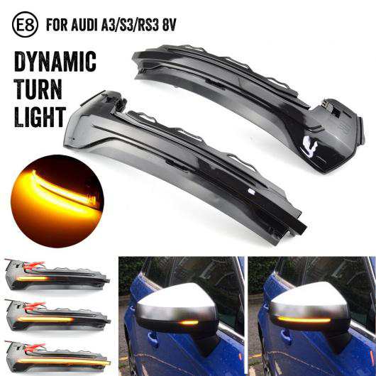 適用: アウディ/AUDI A3 8V S3 RS3 2013 2014 2015 2016 2017 2018 2019 2020 LED ダイナミック ターンシグナルライト 流れる ウインカー ライト イエロー AL-JJ-6840 ALの通販は