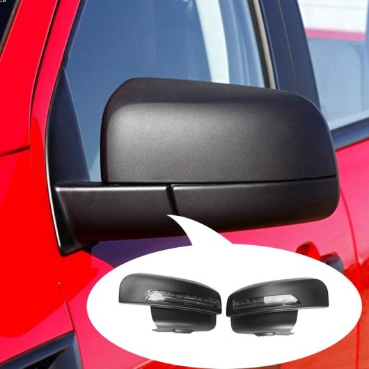 バックミラー ドア ミラー ハウジング カバー キャップ LED ターンシグナルライト リプレース 適用: フォード/FORD レンジャー 2012-2020/エベレスト 2015-2020 ブラック AL-KK-1295 AL