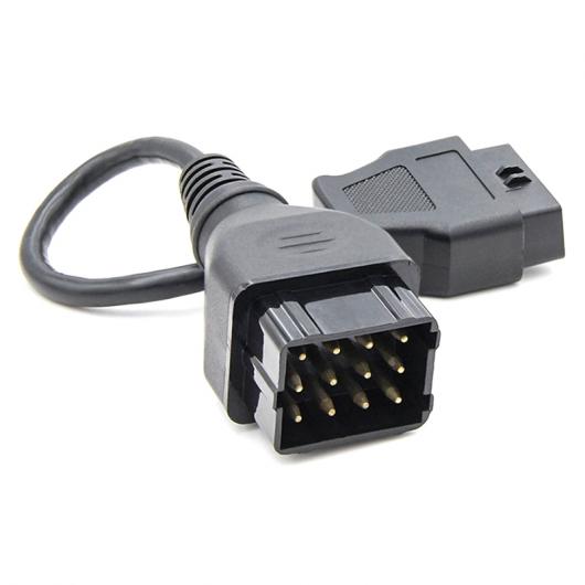 AL OBD2 ケーブル 適用: ルノー/RENAULT 12PIN アダプタ 診断 エクステンション OBD ケーブル 16 ピン ケーブル ブラック AL-KK-5127