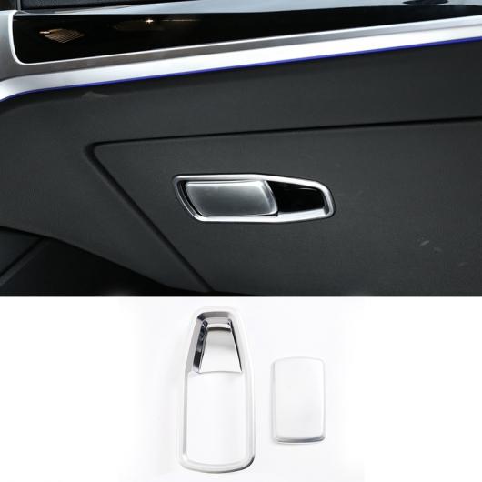 AL 適用: BMW 3シリーズ G20 G28 2019 2020 シルバー クローム CO-パイロット グローブ ボックス ハンドル カバー トリム インテリア アクセサリー シルバー AL-KK-6058