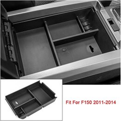 センター コンソール ストレージ ボックス オーガナイザー トレイ 適用: フォード/FORD ラプター F150 2011 2012 2013 2014 （XL/XLT除く）適用:インテリア アクセサリー ブラック AL-KK-7125 AL