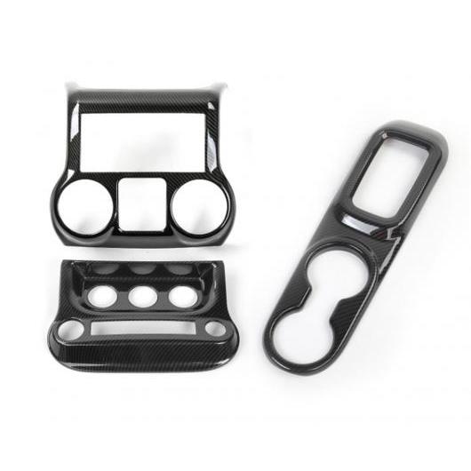AL 適用: ジープ/JEEP ラングラー JK 2011-2017 エアコン スイッチ/ギア シフト パネル/ペットボトル カップ 装飾 ステッカー インテリア アクセサリー カーボン調 AL-KK-7486