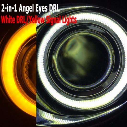 適用: 華晨 H220 3in1 DRL イエロー シグナル ライト H11 E13 フォグライト プロジェクター レンズ ハロゲンバルブキット 2in1 エンジェル アイ 4300K・6000K AL-KK-7803 AL