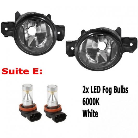 適用: 日産 キャシュカイ デュアリス J10 NJ10+2 2006-2013 9LED フォグライト H8 H11 12V 55W ハロゲン LED フォグ ヘッド ランプ タイプE AL-KK-7859 AL