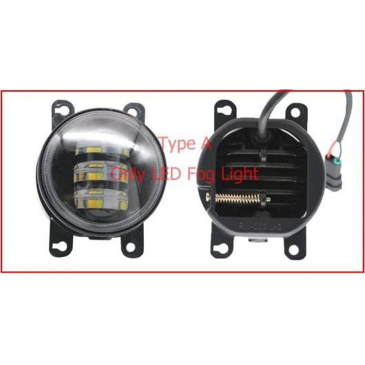 2ピース LED エンジェルアイ DRL 適用: フィアット/FIAT LED フォグ LED DRL・LEDフォグライトのみ ホワイト エンジェルアイ〜ブルー エ