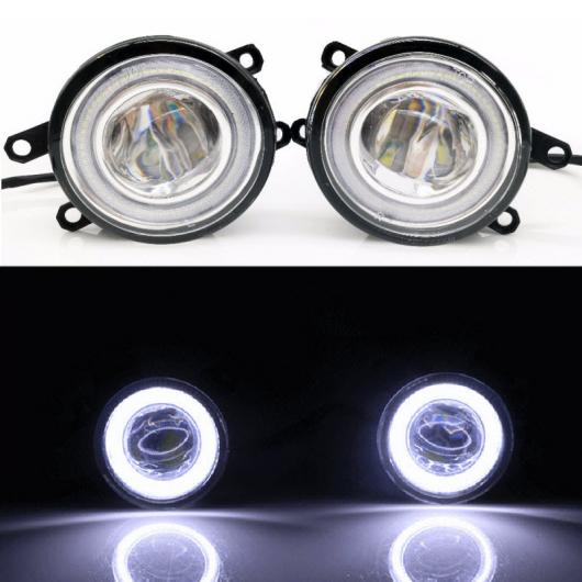 適用: トヨタ タコマ 2012-2015 2016 2017 2in1 LED カットラインレンズ フォグライト ランプ 3色 エンジェルアイ DRL ホワイト エンジェルアイ AL-KK-8406 AL