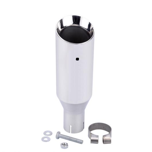 ユニバーサル 2.0 インレット 3. アウトレット エキゾースト パイプ チップ マフラー テール ラウンド チップ サイレンサー オート パーツ シルバー AL-LL-0086 ALの通販は